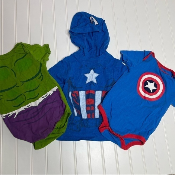 Marvel 18 month bodysuits and hooded shirt - Picture 1 of 9